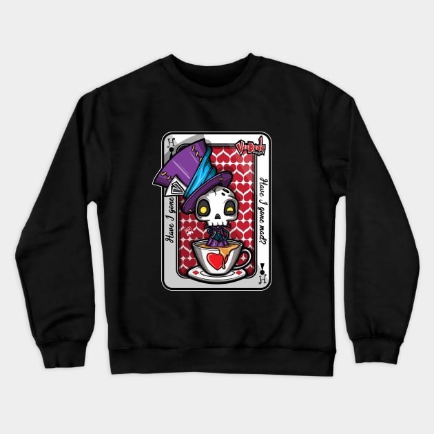 Mad Hatter Crewneck Sweatshirt by VooDudeDesigns